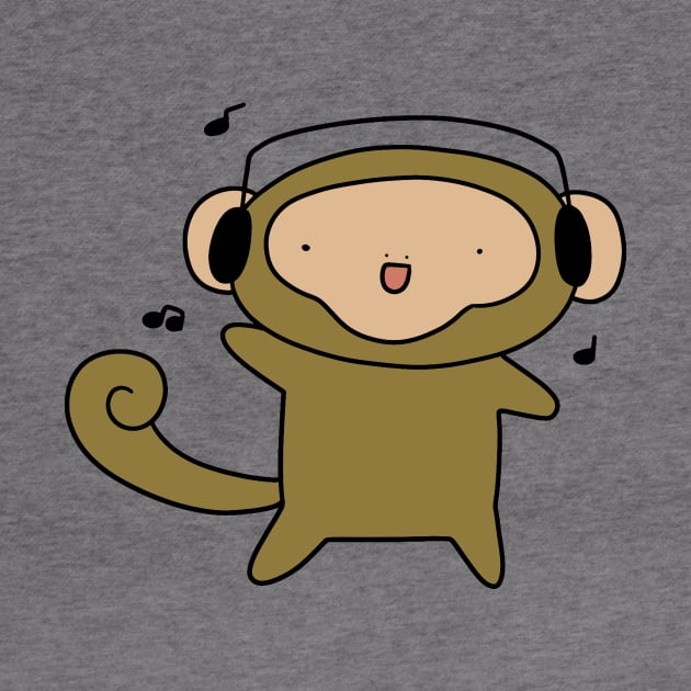 Headphones Monkey by saradaboru